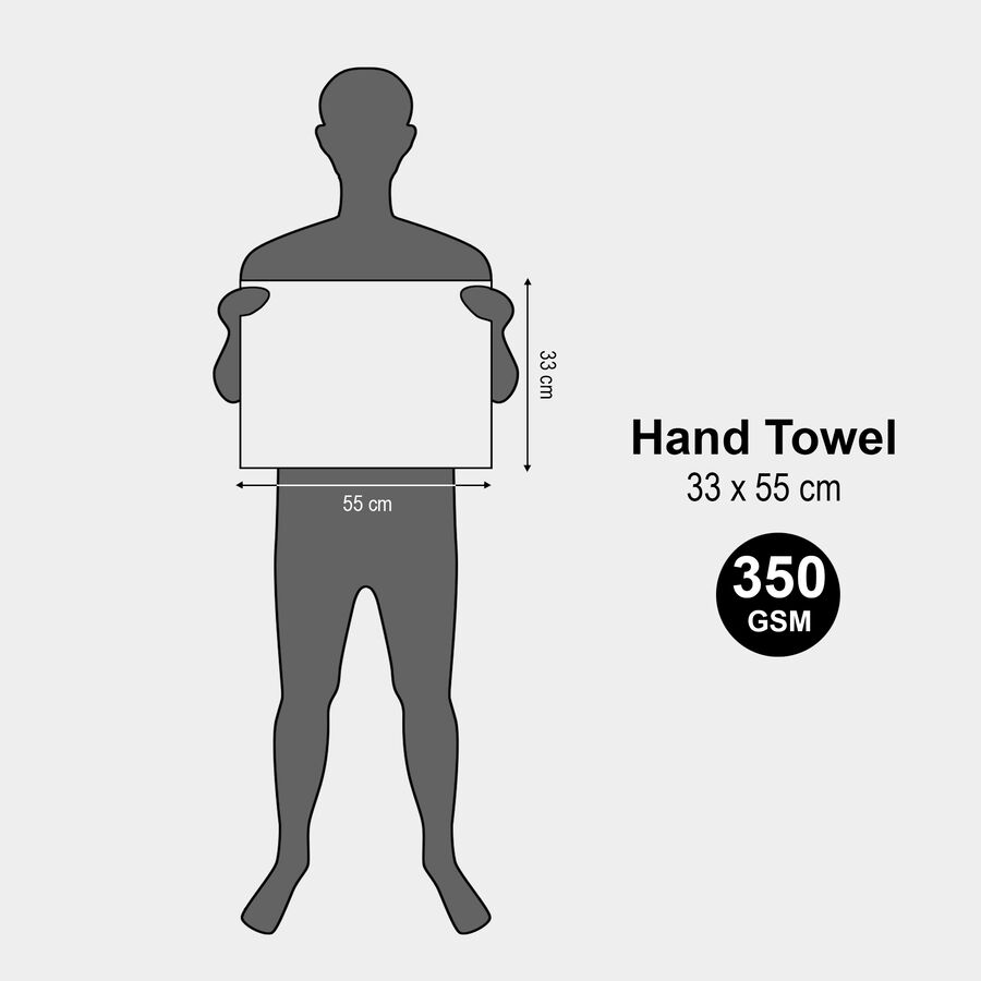 Cotton Hand Towel, 350 GSM, 33 X 55 cm, , large image number null