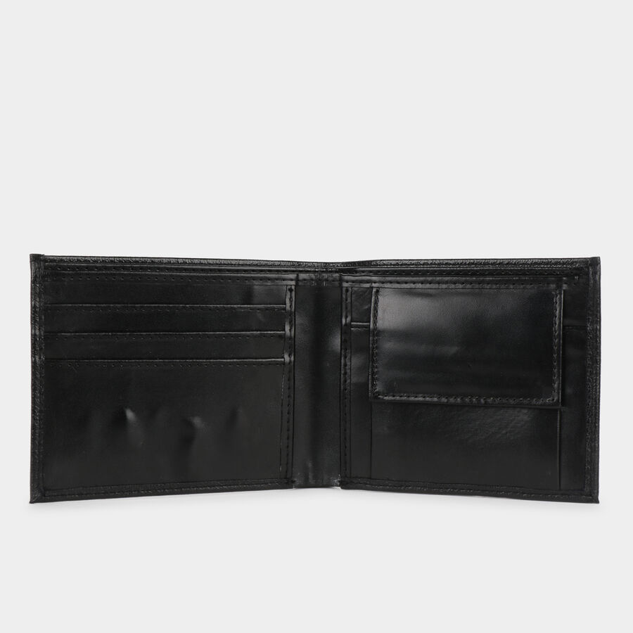 Men's Black Polyurethane Wallet, , large image number null