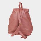 Women's Peach Polyurethane Backpack, , small