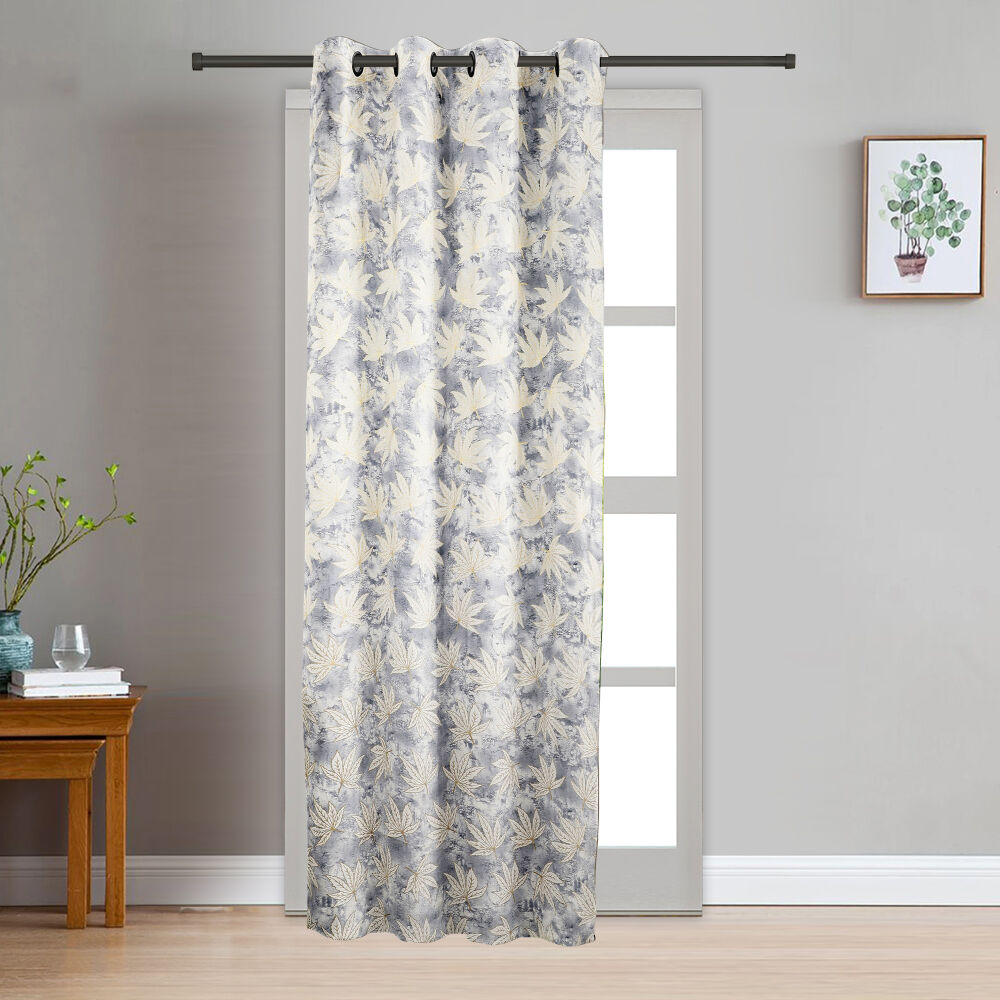 Home Beautiful                         7 ft. Light Grey Polyester Curtain