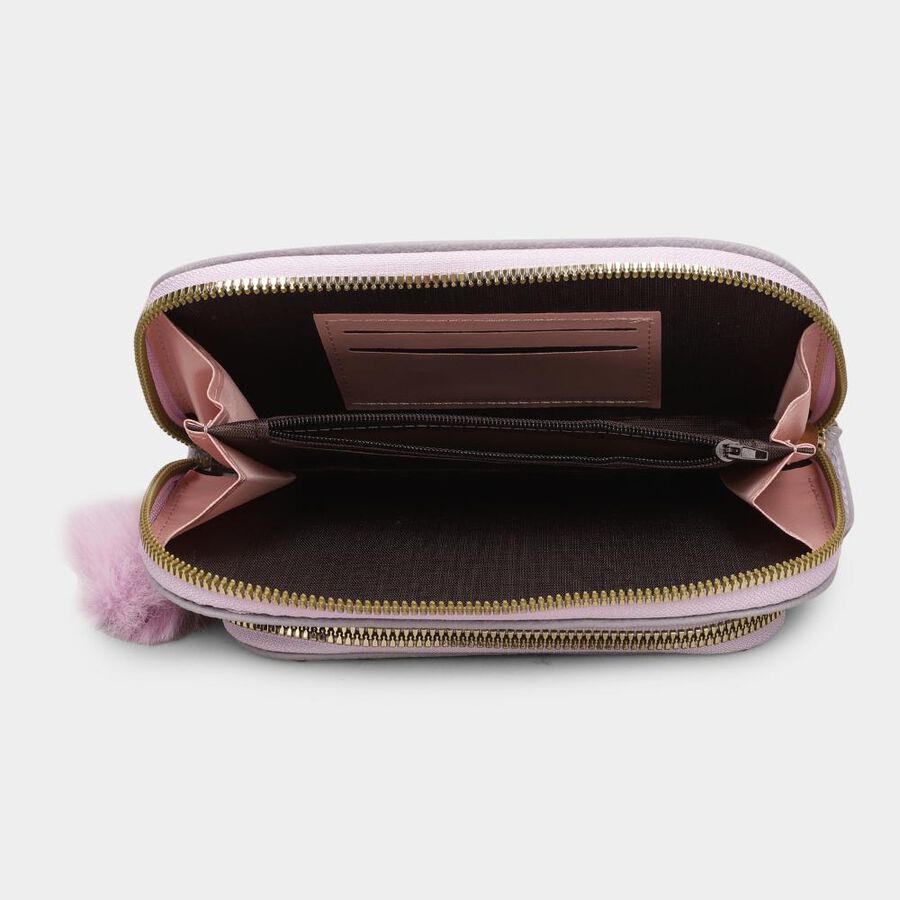 Women's Grey Polyurethane Handbag, , large image number null