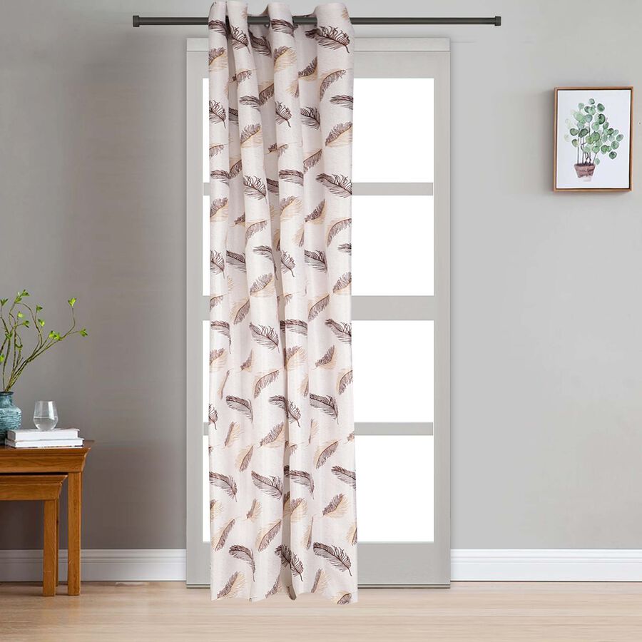 9ft. Cream Microfiber Long Door Curtain, , large image number null