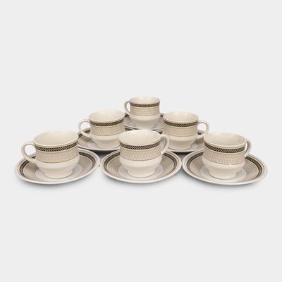 160ml Bone China Cup & Saucer Set of 6