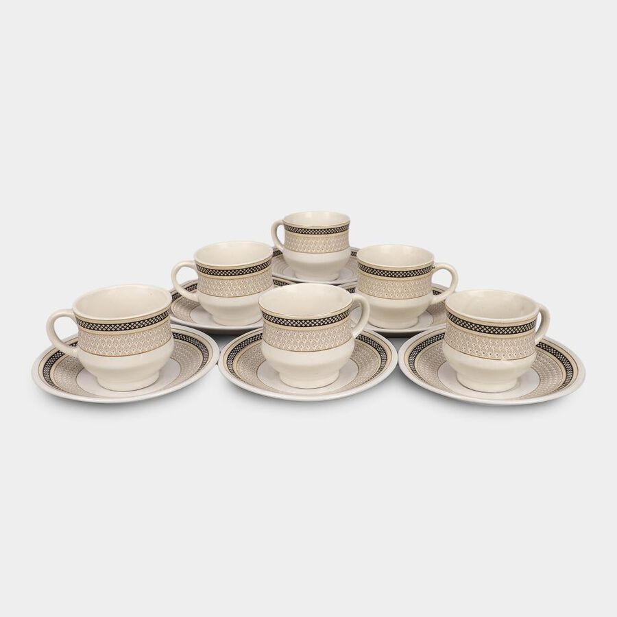 160ml Bone China Cup & Saucer Set of 6, , large
