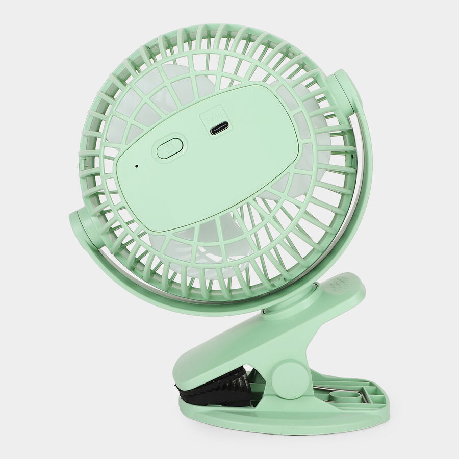 Rechargeable Portable Mini fan, 110mm sweep, , large