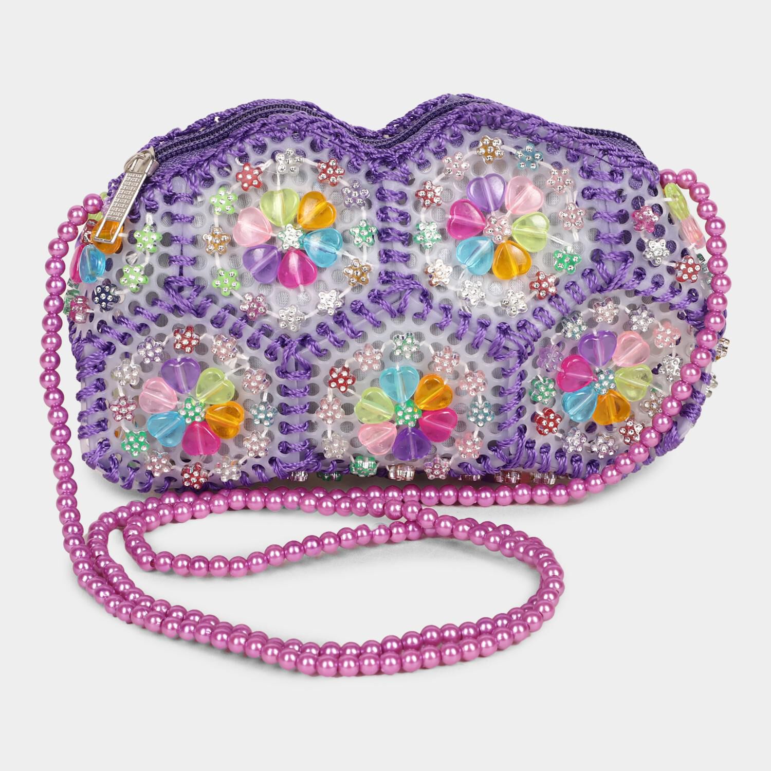 Lucky Charm                         Women's Purple Polyurethane Sling Bag