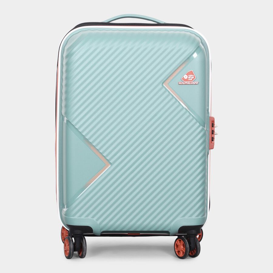 4 Wheel Green PVC Matee Hard Case Trolley, Small, , large image number null