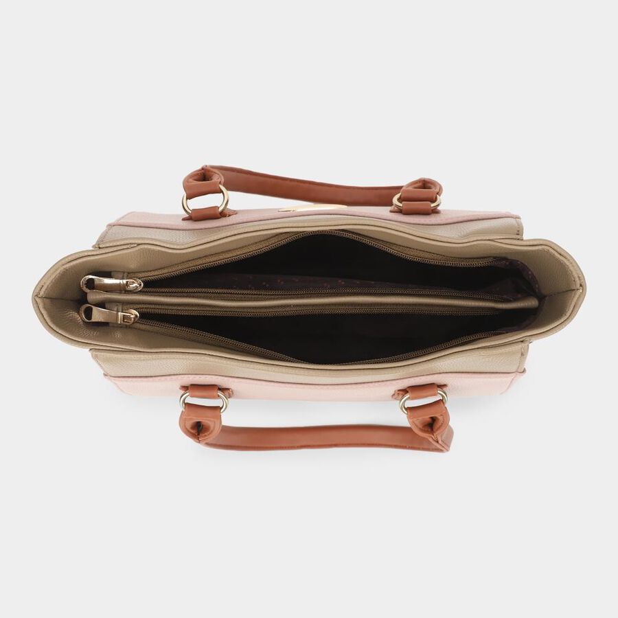 Women's Beige Pu Hand Bag, , large image number null