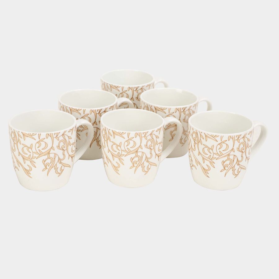 Bone China Mug, 180 ml, Set of 6, , large image number null