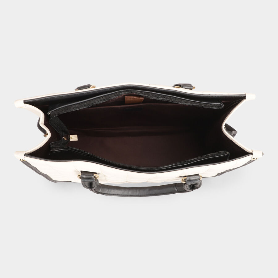 Beige Pu Hand Bag, , large