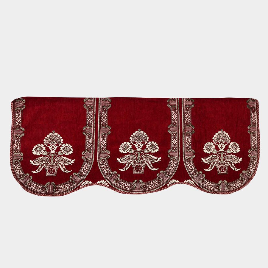 Maroon Chenille Sofa Cover Set of 10, , large image number null