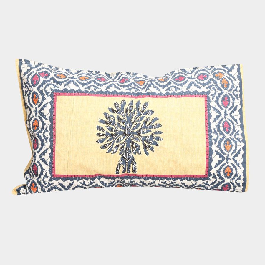 Beige Cotton Pillow Cover, , large
