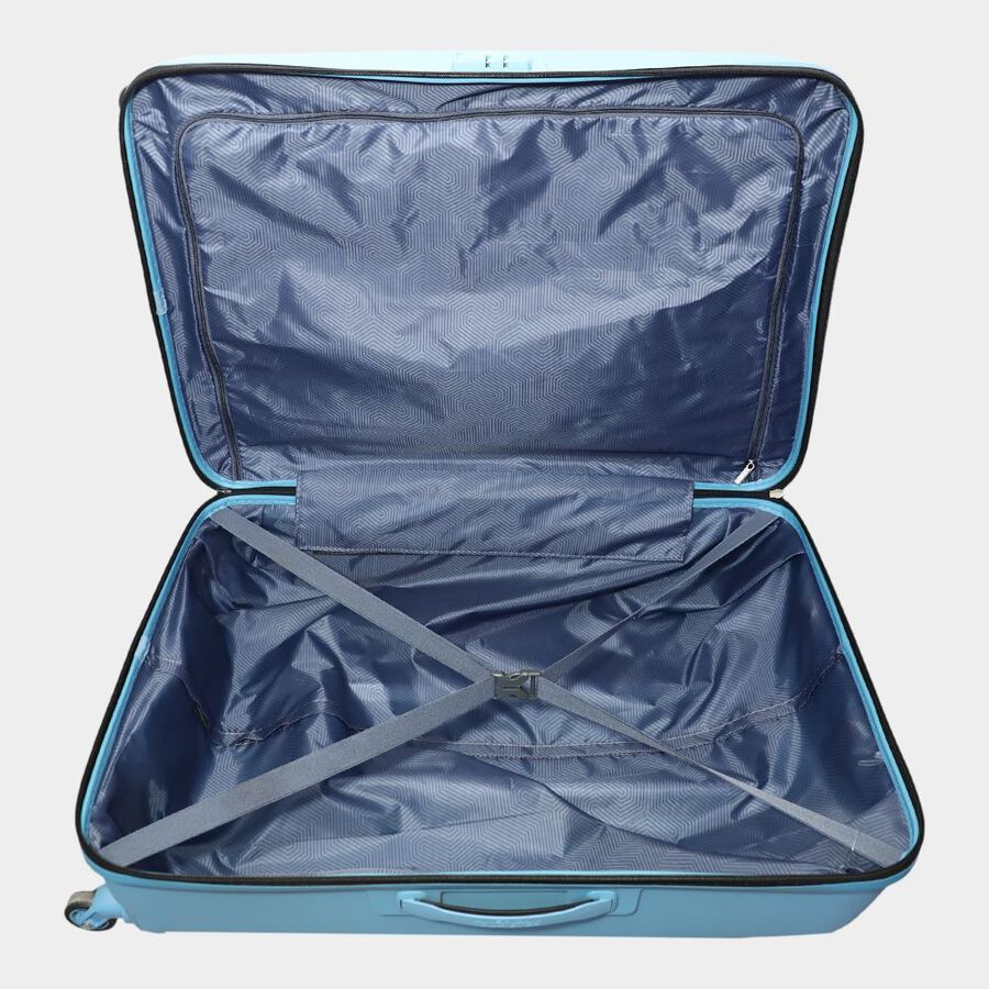 4-Wheel Light Blue PVC Matee Hard Case Trolley, Large, , large image number null