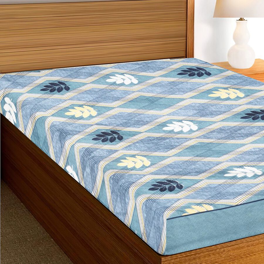 Blue Microfiber Single Bedsheet, , large image number null