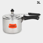 Aluminium pressure cooker 3L, anti bulge base, ISI mark, , small