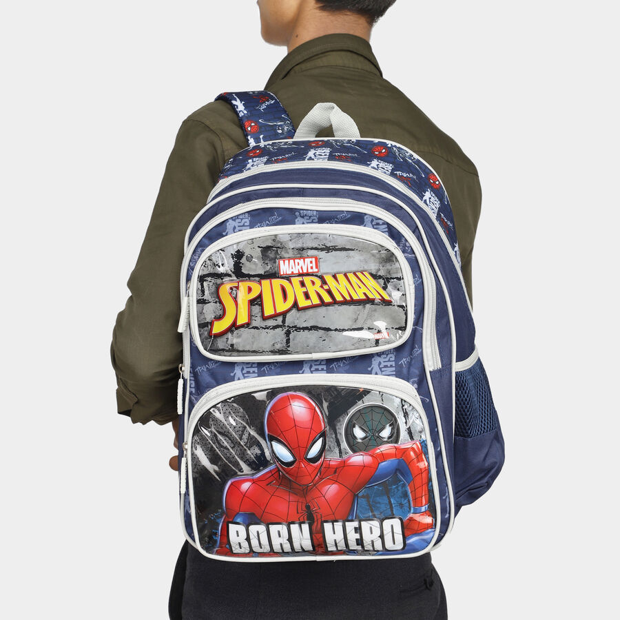 Spider Man Printed Fabric Backpack, , large