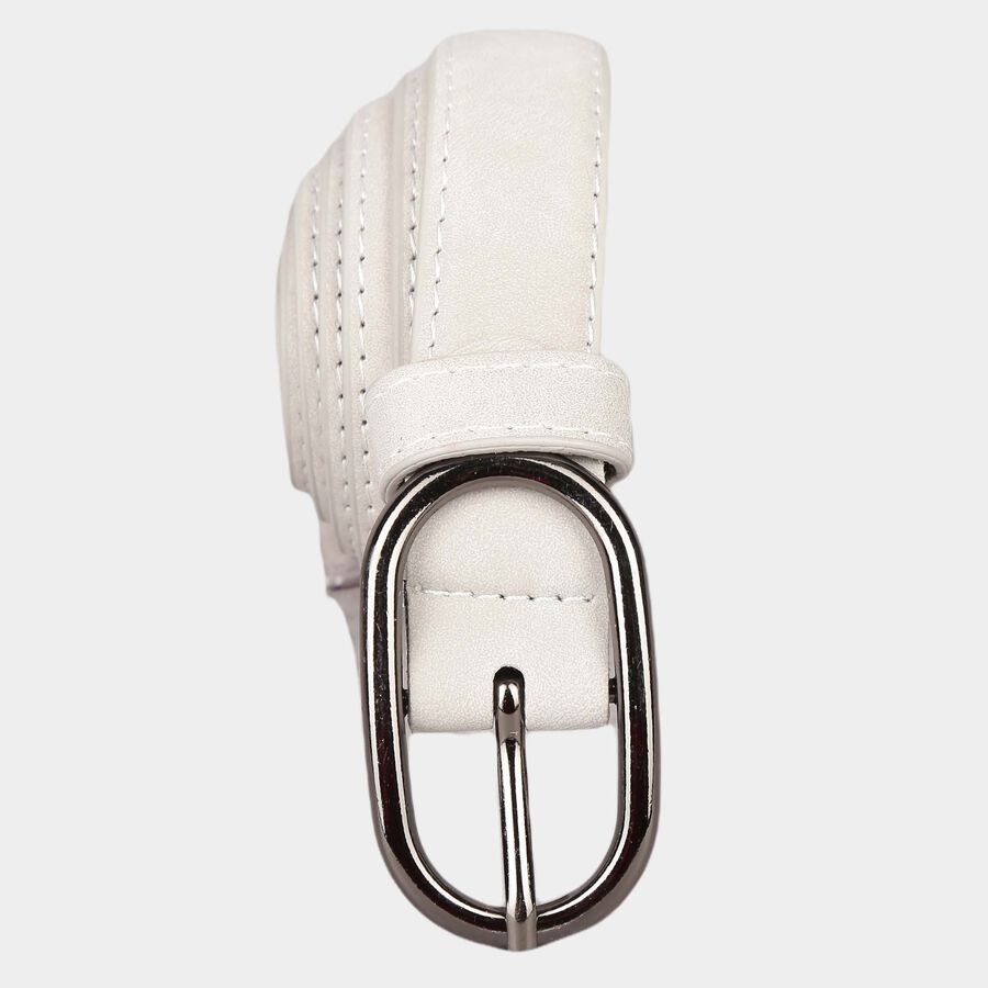 Women's Grey Polyurethane Belt, , large image number null
