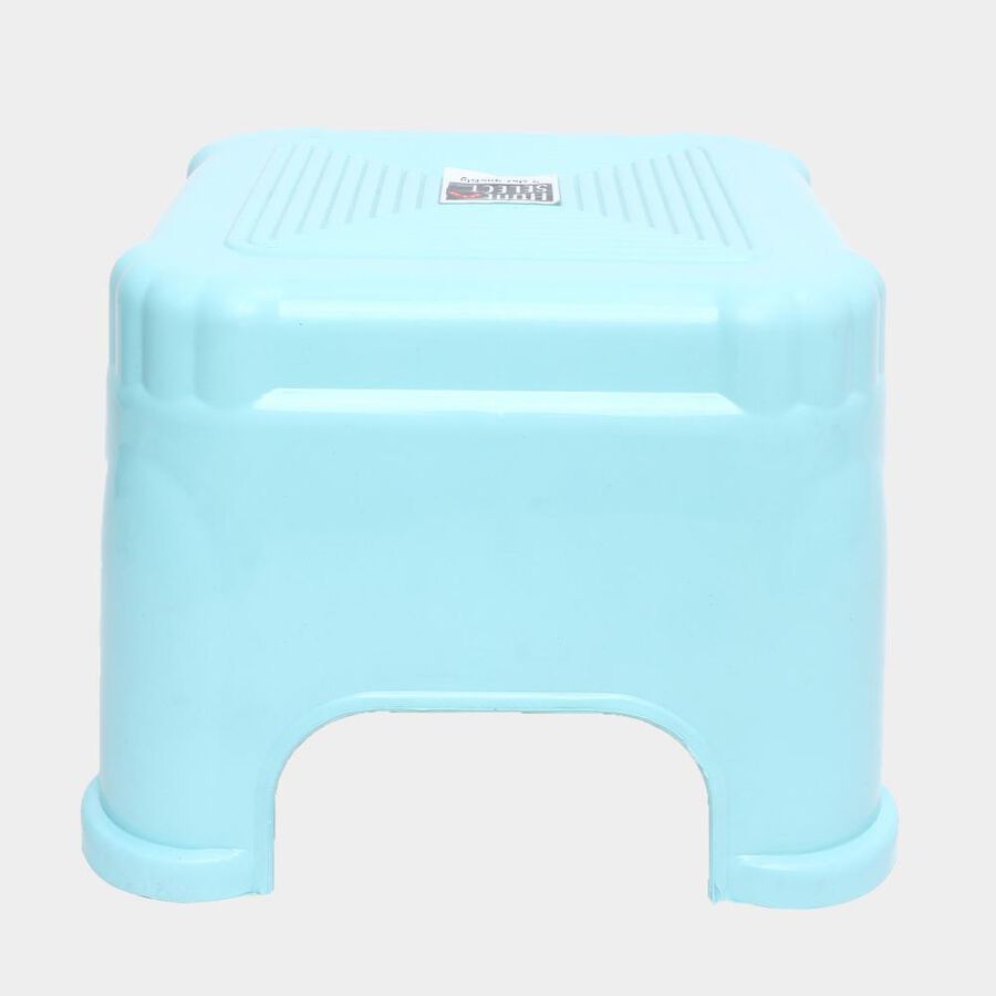 Blue Plastic Bath Stool, , large