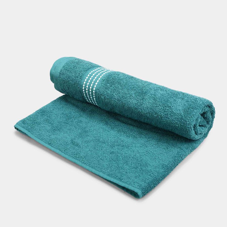 370 GSM Teal Blue Cotton Bath Towel, , large image number null