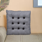 Grey Tufted Cushion, , small