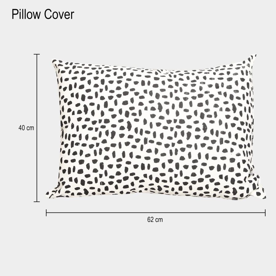 Black and White Abstract Printed Pillow Cover, , large