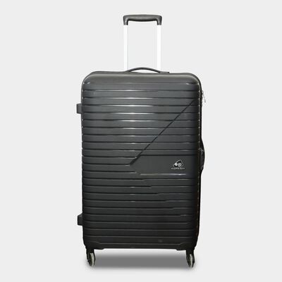 4-Wheel Black Polypropylene Hard Case Trolley, Large