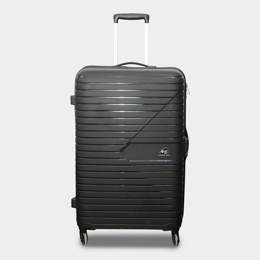 4-Wheel Black Polypropylene Hard Case Trolley, Large, , large image number null