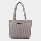 Women's Grey Polyurethane Tote Bag, , small image number null