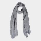 Women's Dark Grey Fabric Scarf, , small