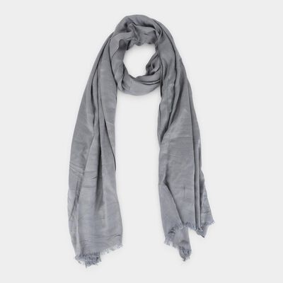 Women's Dark Grey Fabric Scarf