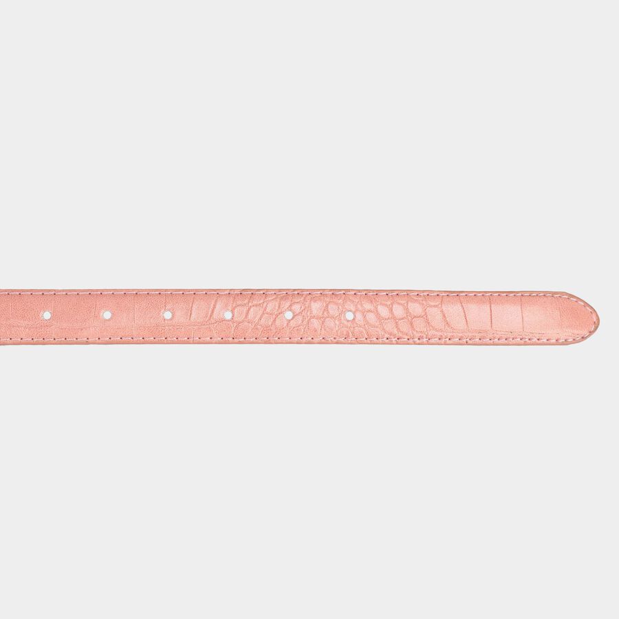 Women's Pink Polyurethane Belt, , large image number null