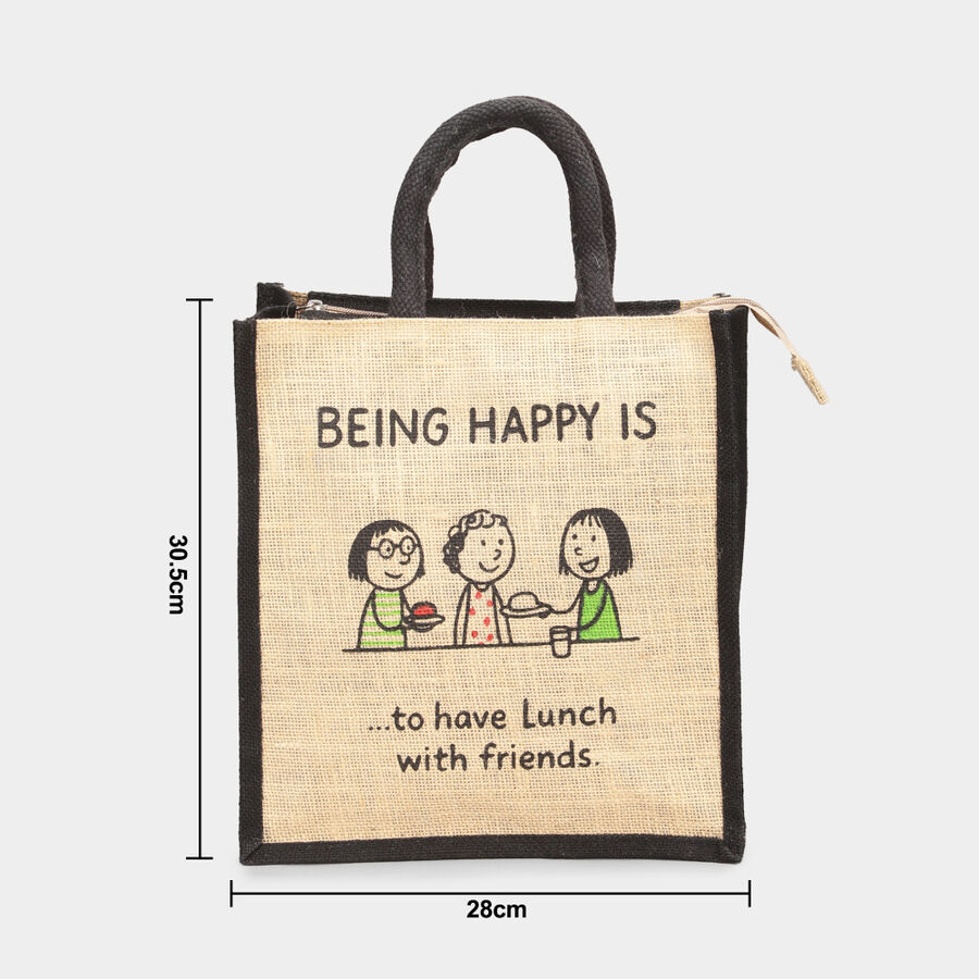Brown Jute Handy Pouch, , large image number null