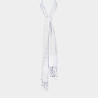 Women's Blue Viscose Scarf, , small image number null
