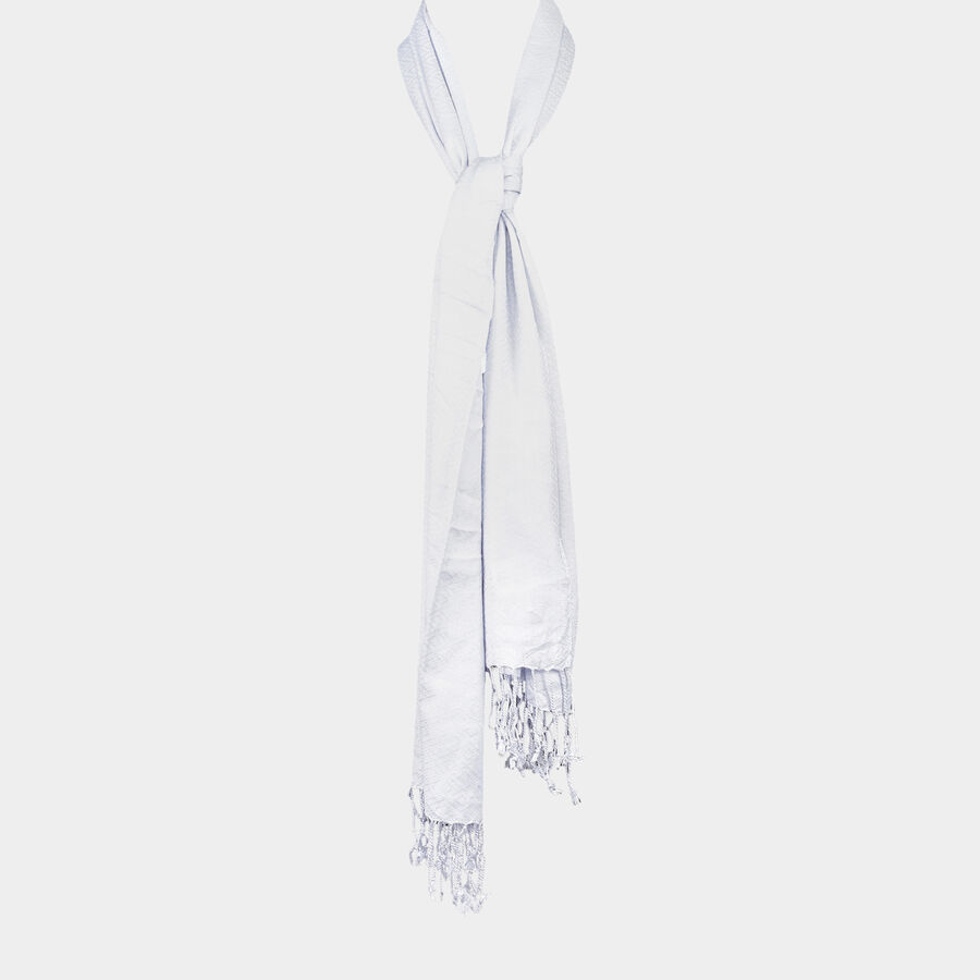 Women's Blue Viscose Scarf, , large image number null