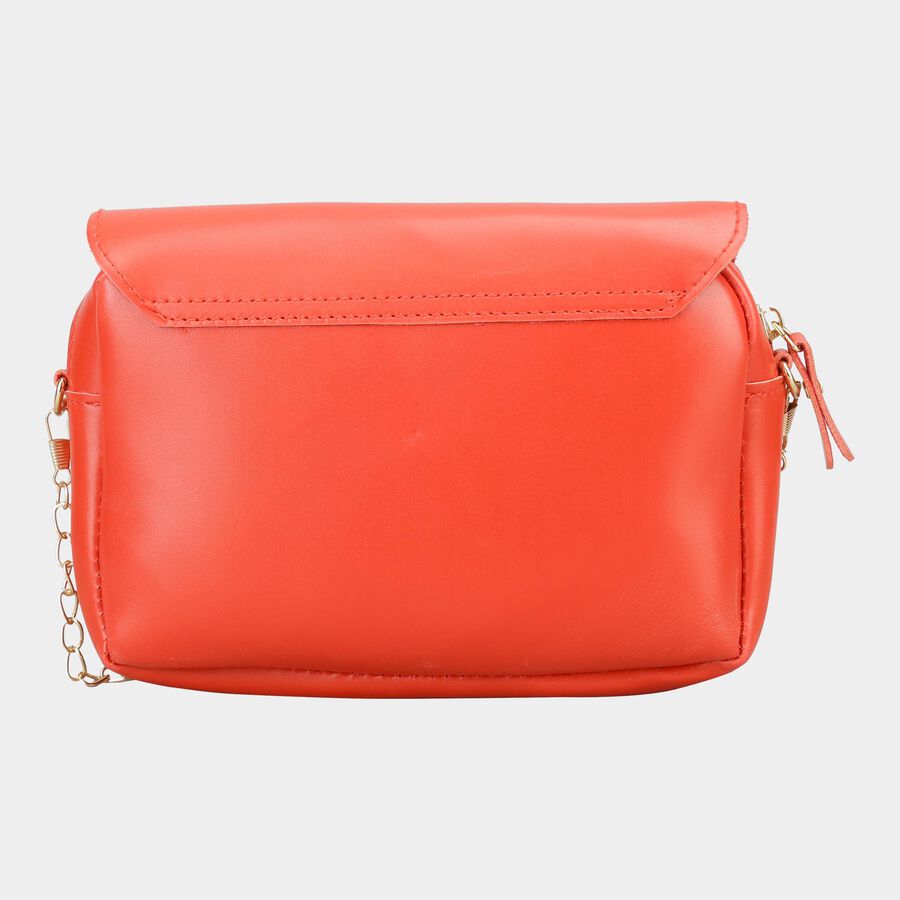 Women's Polyurethane Envelope/Zipper Sling Bag, , large image number null
