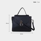 Women's Black Polyurethane Hand Bag, , small image number null