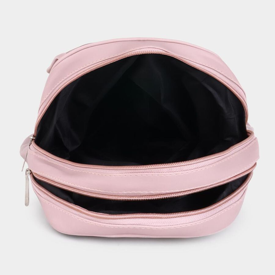 Women's Pink Polyurethane Backpack, , large image number null