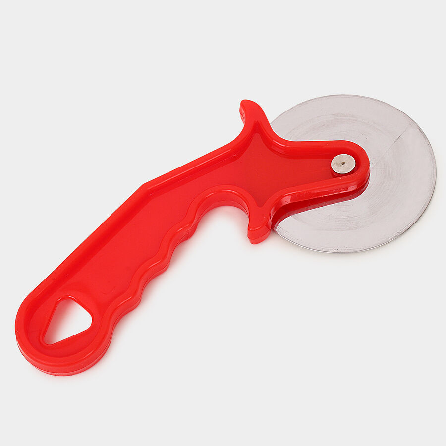 Stainless Steel Wheel Pizza Cutter - Colour/Design May Vary, , large image number null