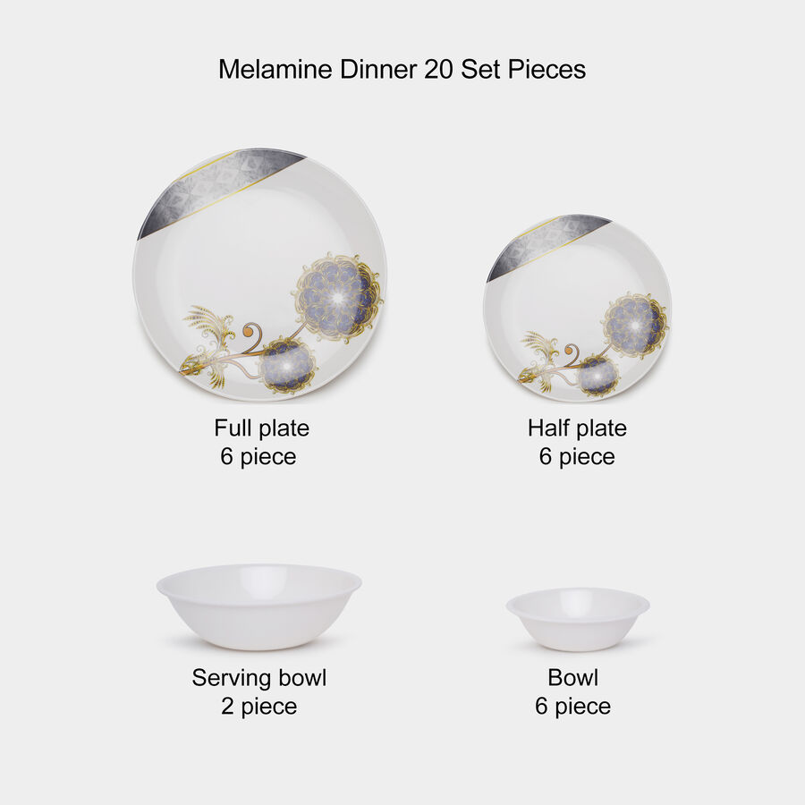 Melamine Dinner Set 20 Pcs, , large image number null