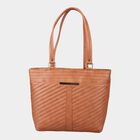 Women's Tan Polyurethane Tote Bag, , small image number null