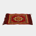 Maroon Polyester Pooja Mat, , small image number null