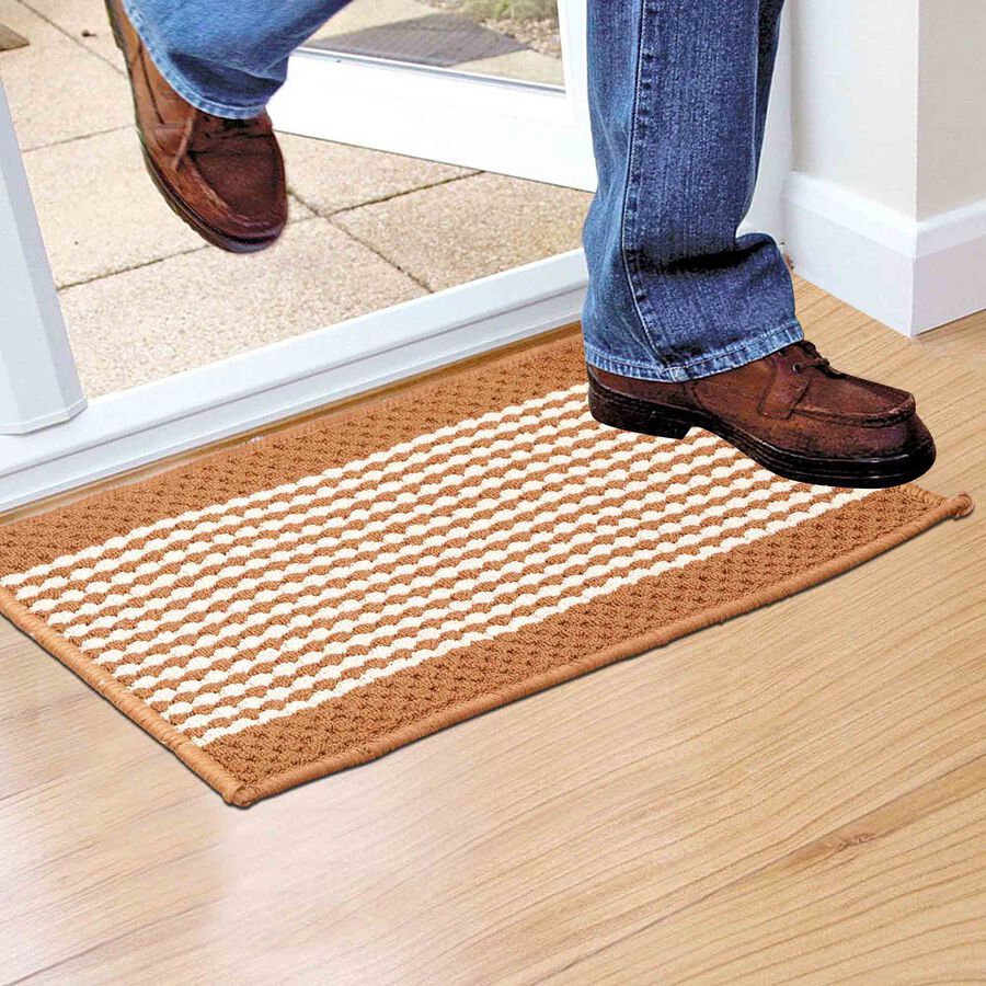 Brown Polyester Door Mat, , large image number null
