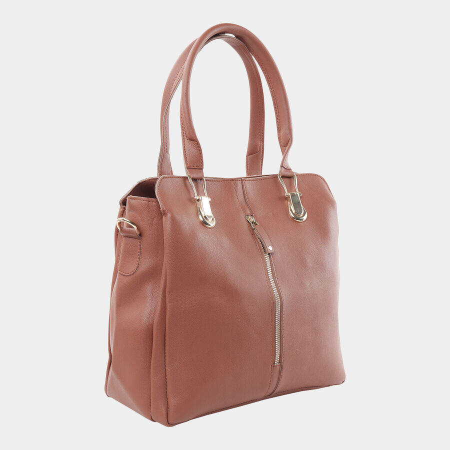 Women Solid Tan Handbag, , large image number null