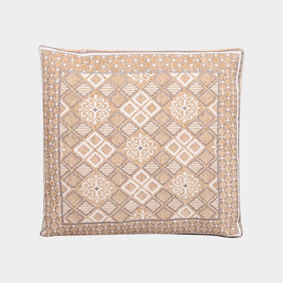 Beige Polyester Cushion Cover, , large image number null