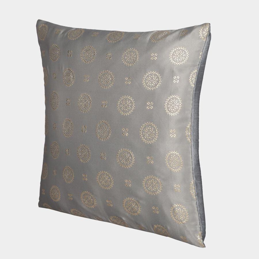 Grey Polyester Cushion Cover, , large image number null