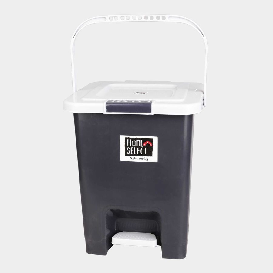 10 L Grey Plastic Dustbin, , large image number null
