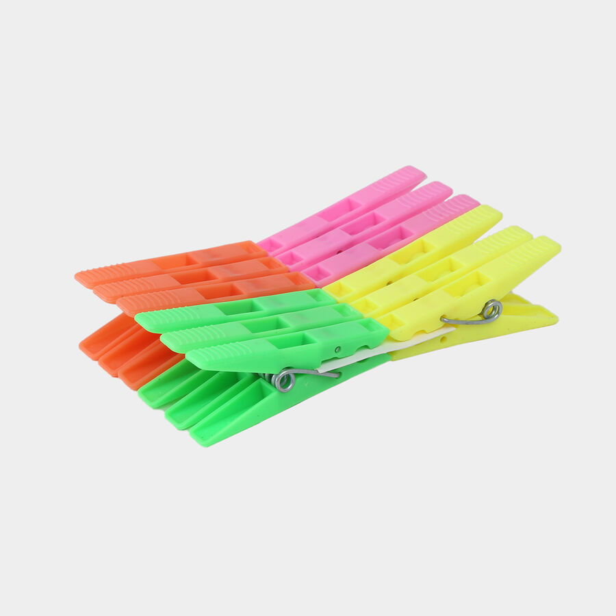 Plastic Cloth Clips-Set of 12 (Color/Design May Vary), , large image number null