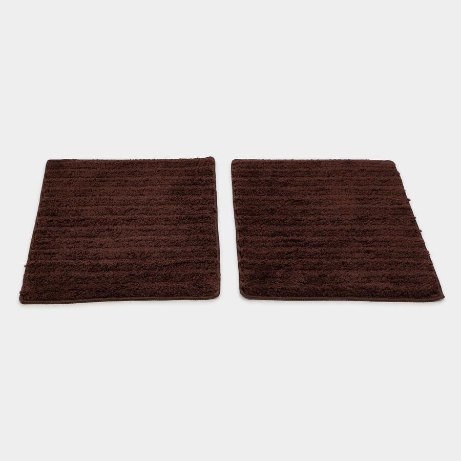 Anti-Skid Brown Polyester Bath Mat, , large