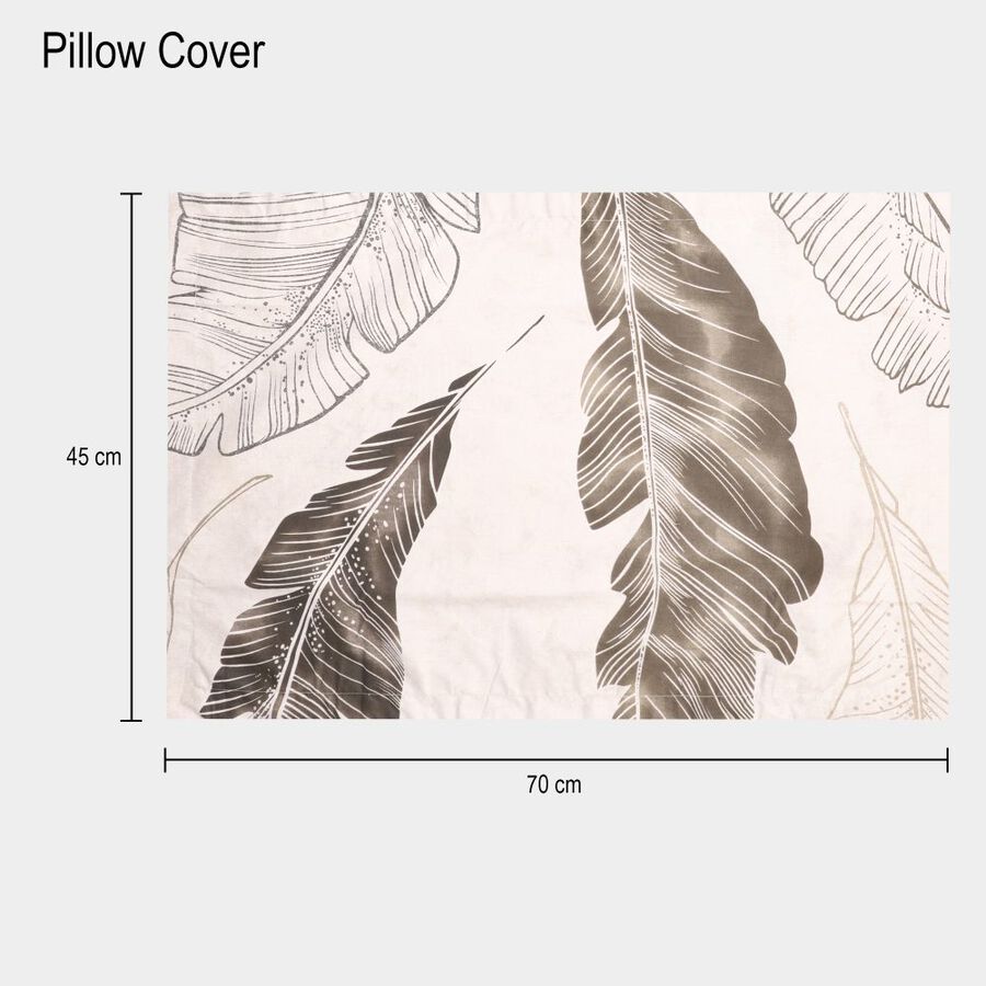 Beige Cotton Double Bedsheet With Pillow Cover, , large image number null