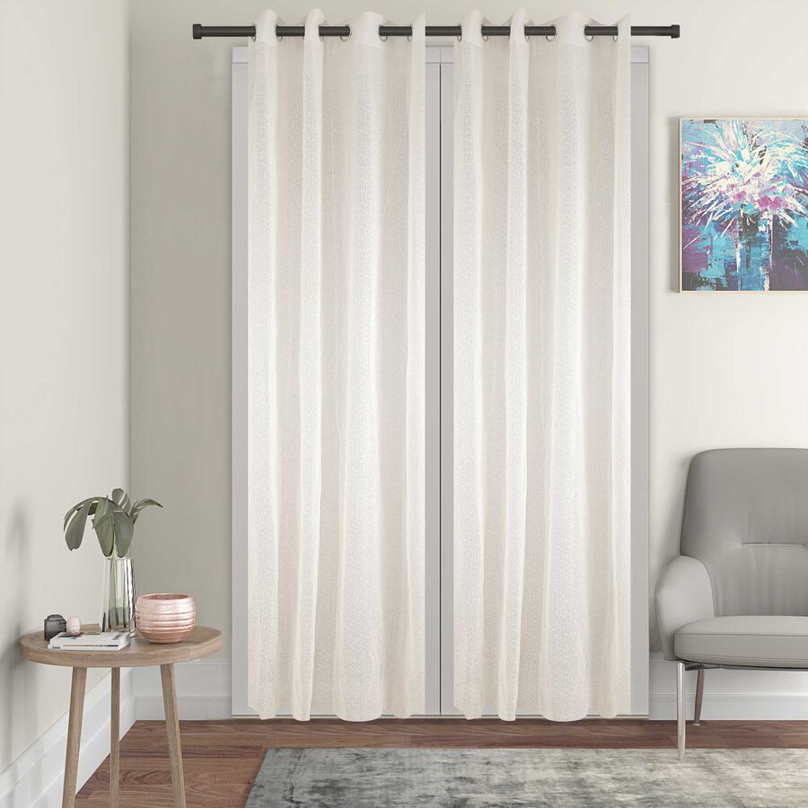 9ft. White Microfiber Long Door Curtain, , large image number null